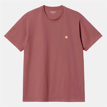Carhartt WIP T-shirt s/s Chase Dusty Fuchsia / Gold